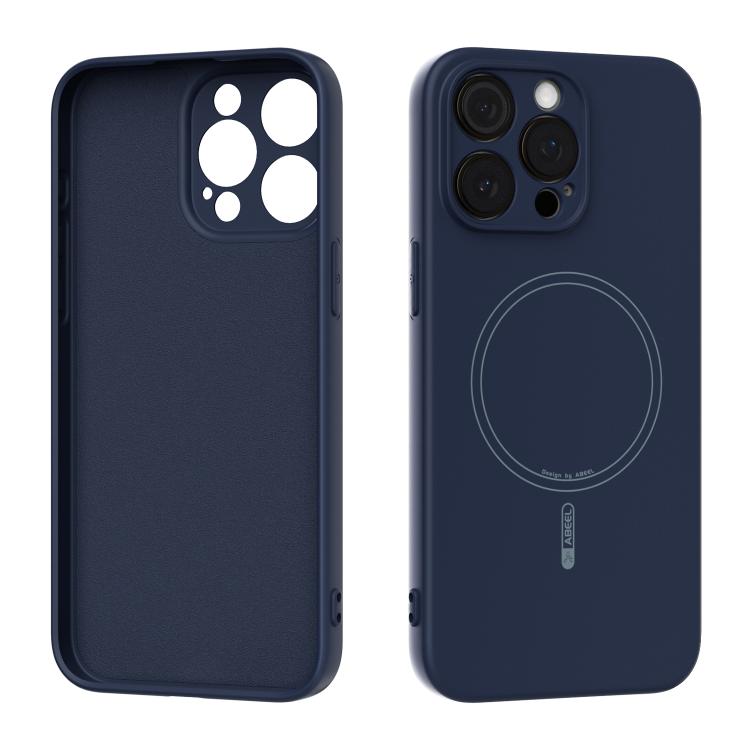 

For iPhone 13 Pro ABEEL Skin-friendly Feel Magsafe Liquid Silicone Phone Case(Blue)