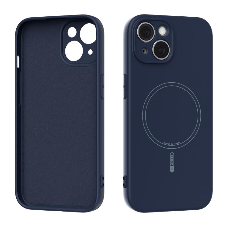 

For iPhone 13 ABEEL Skin-friendly Feel Magsafe Liquid Silicone Phone Case(Blue)