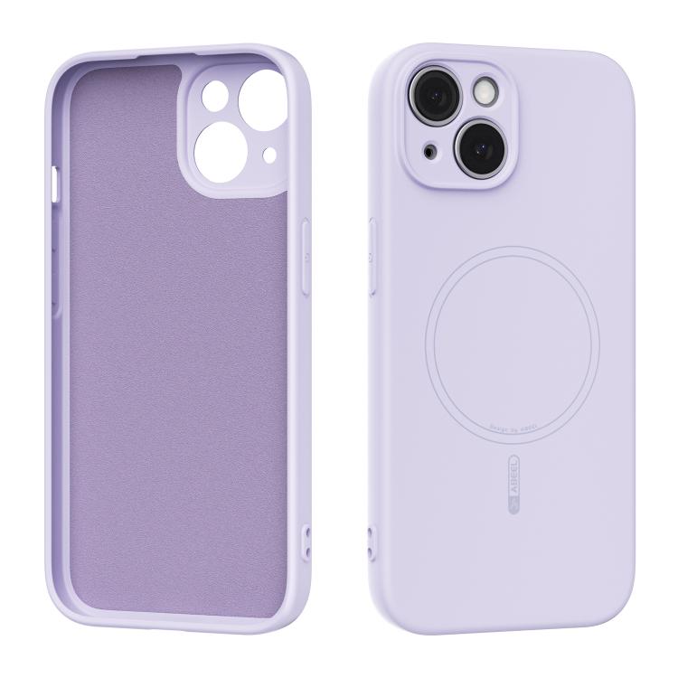 

For iPhone 13 ABEEL Skin-friendly Feel Magsafe Liquid Silicone Phone Case(Lilac Purple)