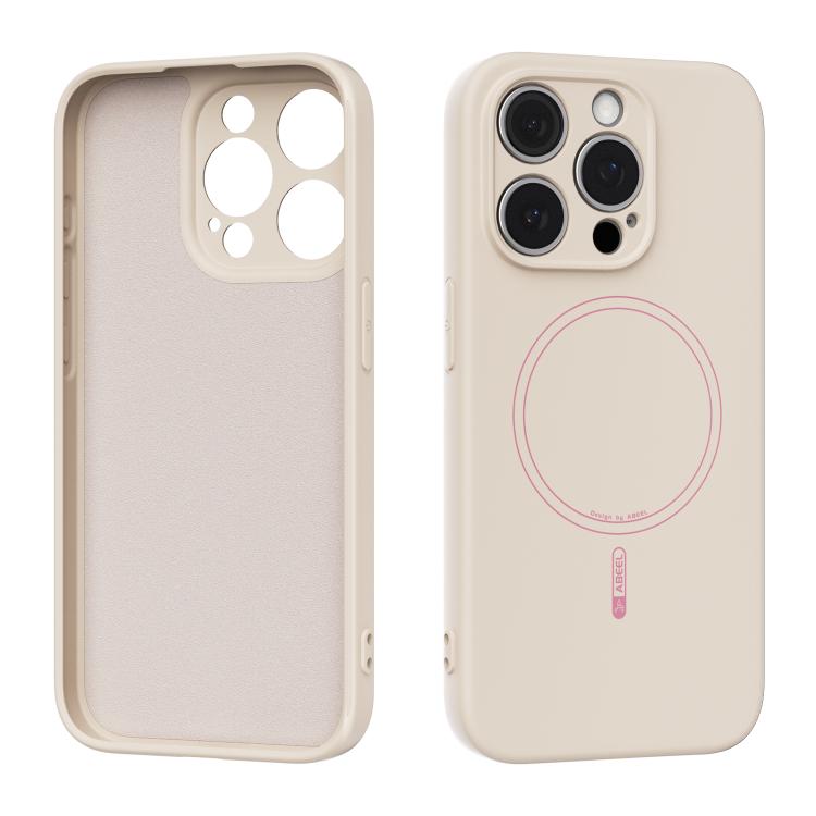 

For iPhone 15 Pro ABEEL Skin-friendly Feel Magsafe Liquid Silicone Phone Case(Yellow)