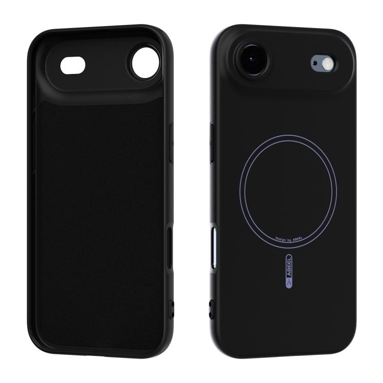

For iPhone Air ABEEL Skin-friendly Feel Magsafe Liquid Silicone Phone Case(Black)