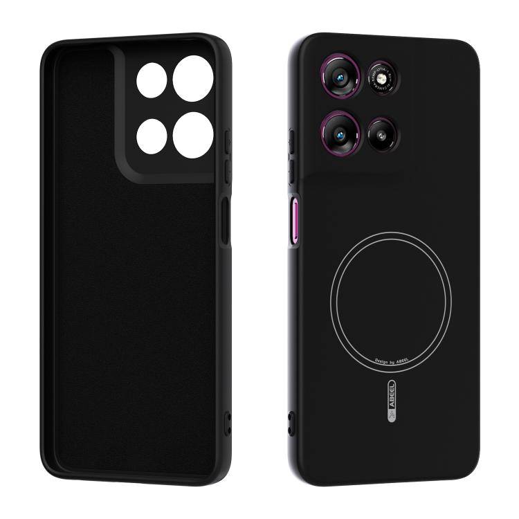 

For Motorola Moto G 5G 2026 ABEEL Skin-friendly Feel Magsafe Liquid Silicone Phone Case(Black)