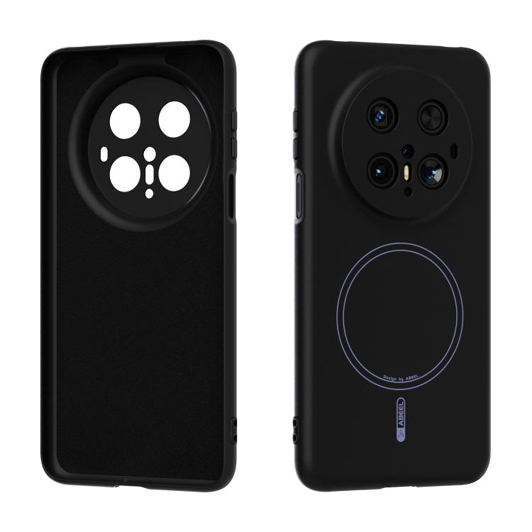 

For Huawei Mate 70 Pro/70 Pro+ ABEEL Skin-friendly Feel Magsafe Liquid Silicone Phone Case(Black)