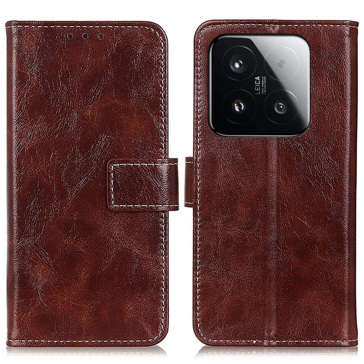 

For Xiaomi 15T 5G Retro Crazy Horse Texture Leather Phone Case(Brown)