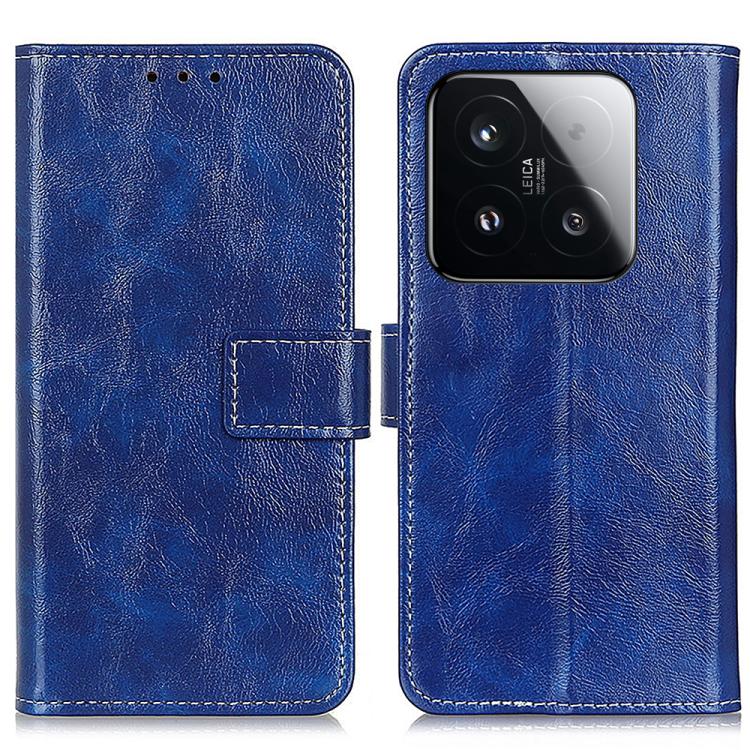 

For Xiaomi 15T 5G Retro Crazy Horse Texture Leather Phone Case(Blue)