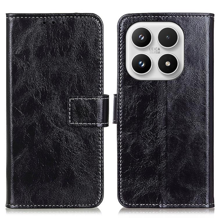 

For Xiaomi 17 Retro Crazy Horse Texture Leather Phone Case(Black)