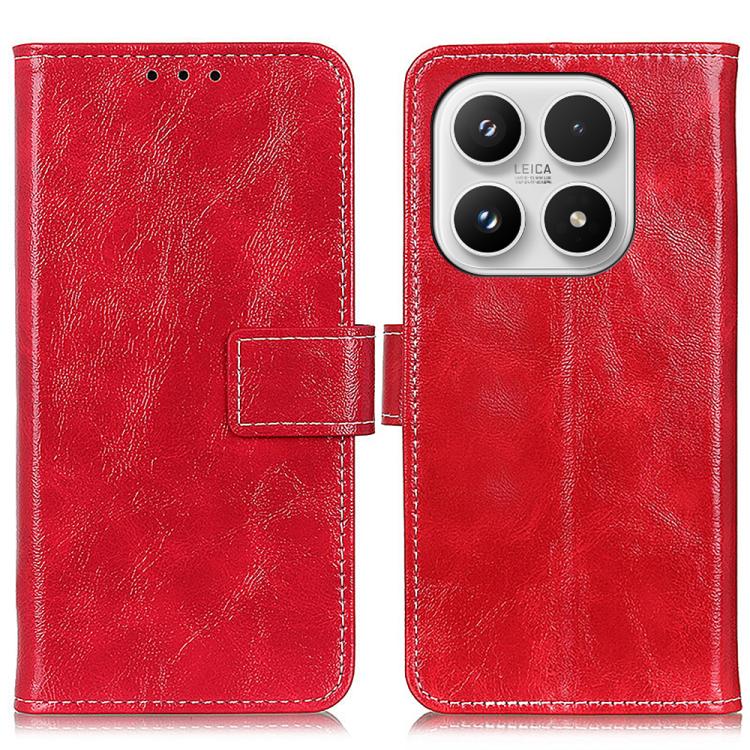 

For Xiaomi 17 Retro Crazy Horse Texture Leather Phone Case(Red)