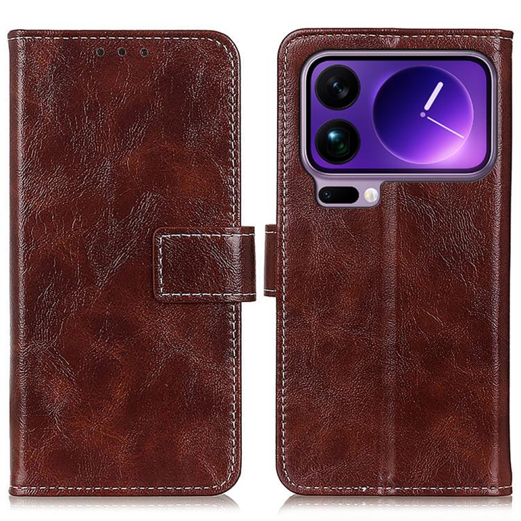 

For Xiaomi 17 Pro Retro Crazy Horse Texture Leather Phone Case(Brown)