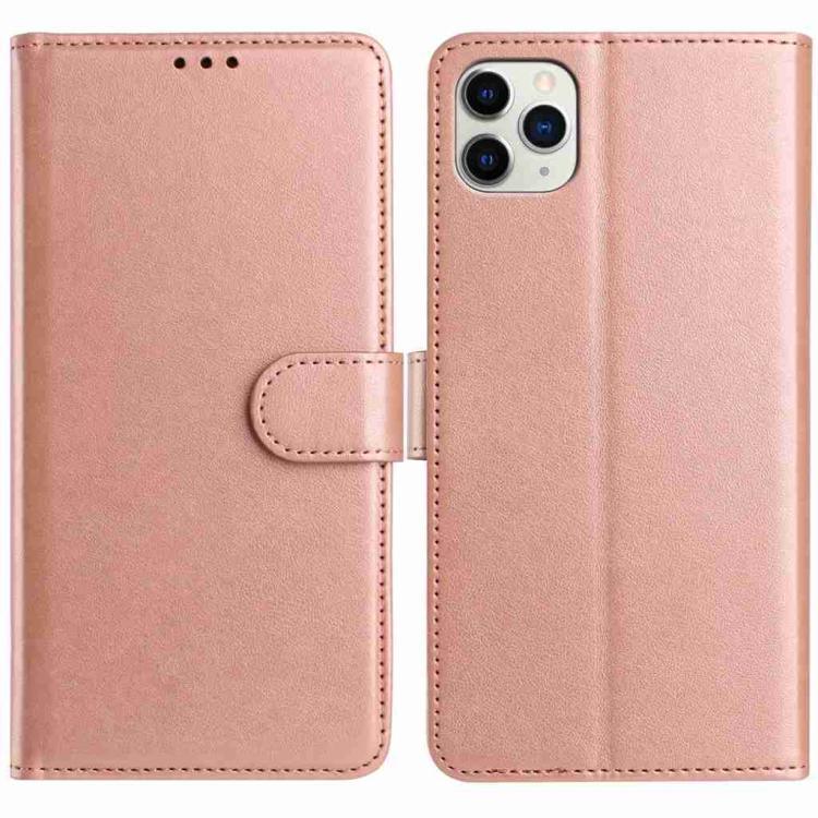 

For iPhone 11 Pro Max Lambskin 8-card Slot Leather Phone Case(Rose Gold)