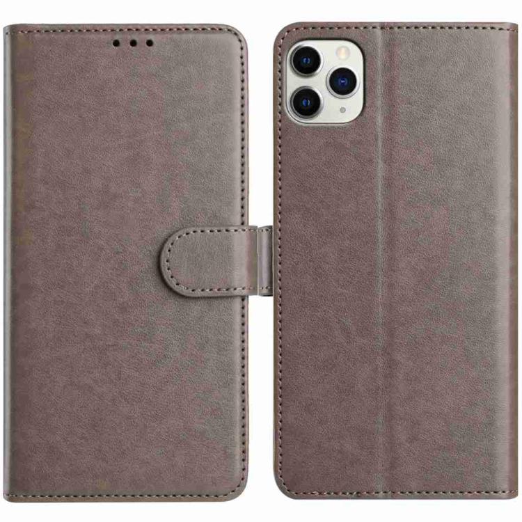 

For iPhone 11 Pro Lambskin 8-card Slot Leather Phone Case(Grey)