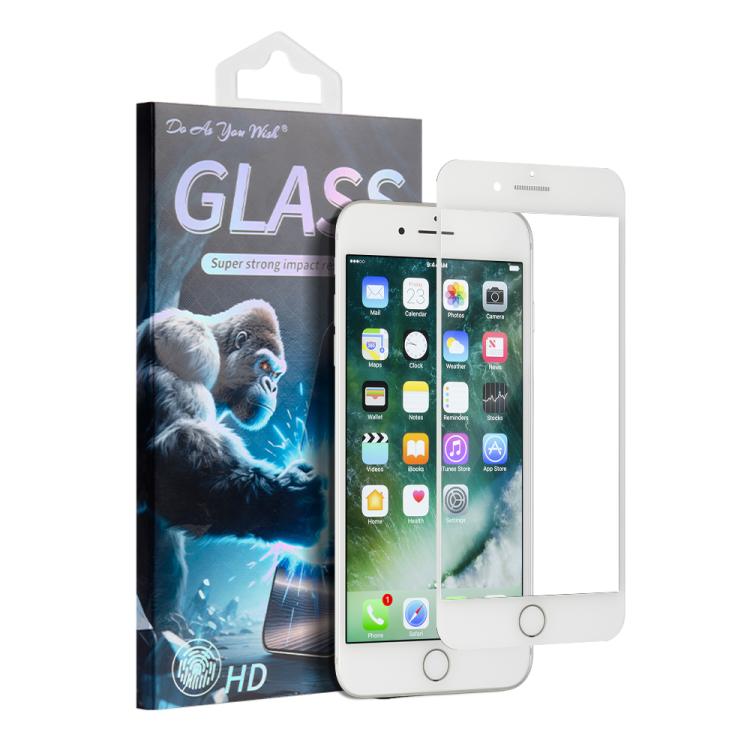 

For iPhone SE 2022 / SE 2020 / 8 / 7 Do As You Wish Silk Screen Printed HD Tempered Glass Film(White)