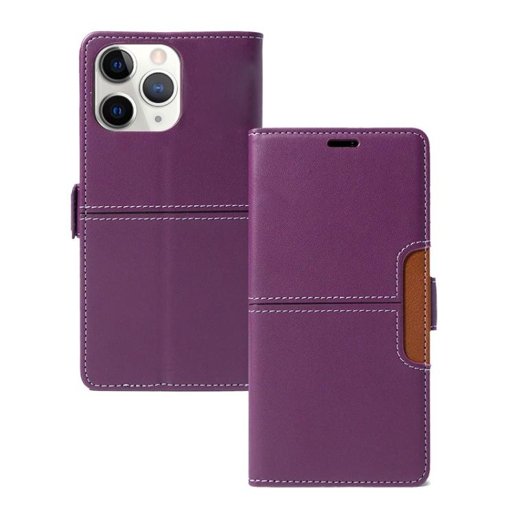 

For iPhone 11 Pro Magnetic Buckle Card Slot Leather Phone Case(Purple)