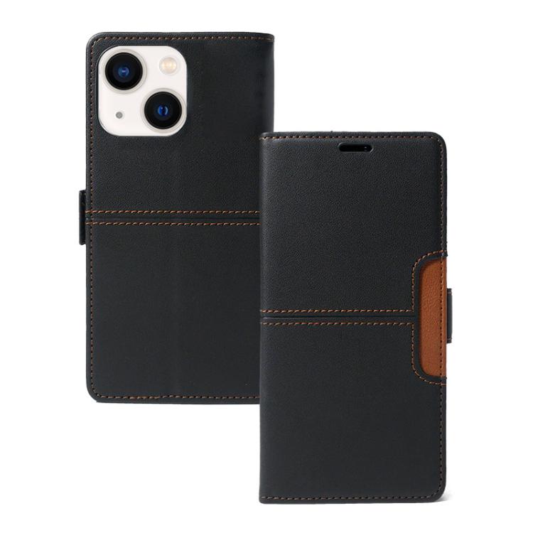

For iPhone 14 Magnetic Buckle Card Slot Leather Phone Case(Black)