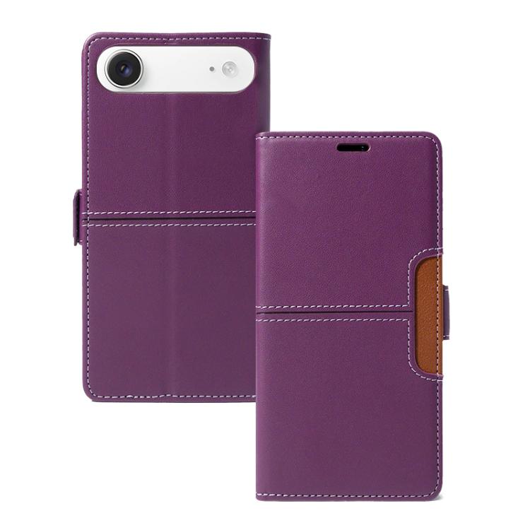 

For iPhone Air Magnetic Buckle Card Slot Leather Phone Case(Purple)
