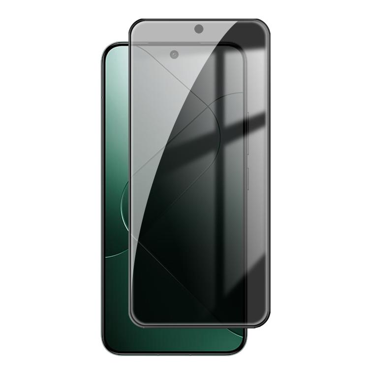 

For Xiaomi 14 Kalebol High-Aluminum Screen-Printed Full-Coverage Black-Border Privacy Tempered Glass Film