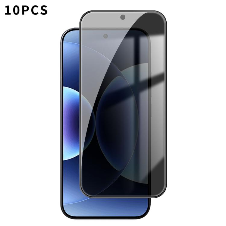 

For Xiaomi 17 Pro Max 10pcs Kalebol High-Aluminum Screen-Printed Full-Coverage Black-Border Privacy Tempered Glass Film