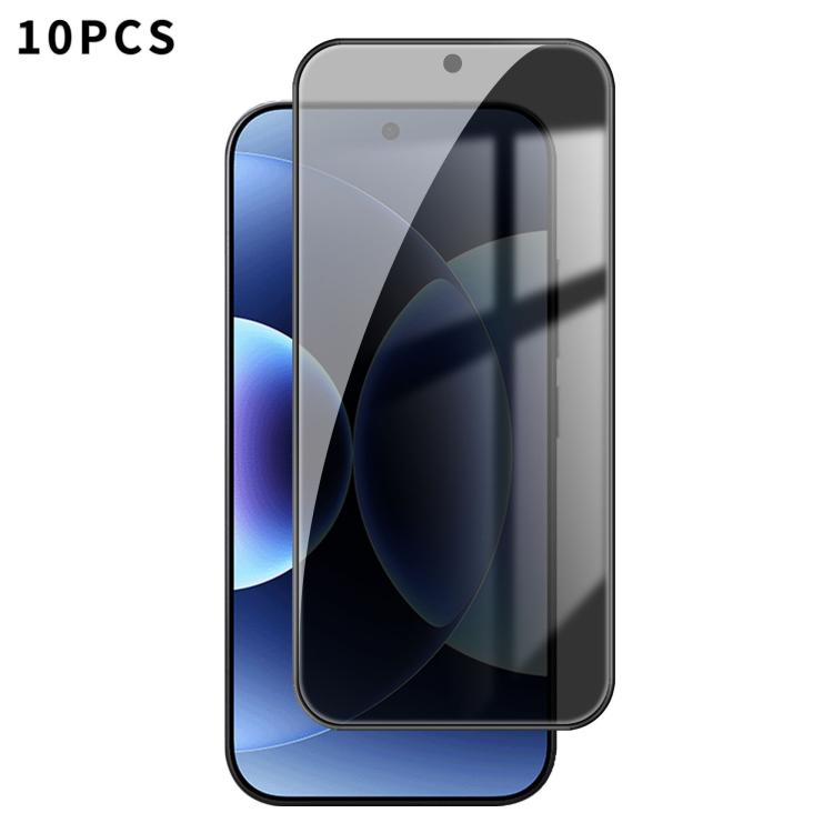 

For Xiaomi 17 Pro 10pcs Kalebol High-Aluminum Screen-Printed Full-Coverage Black-Border Privacy Tempered Glass Film