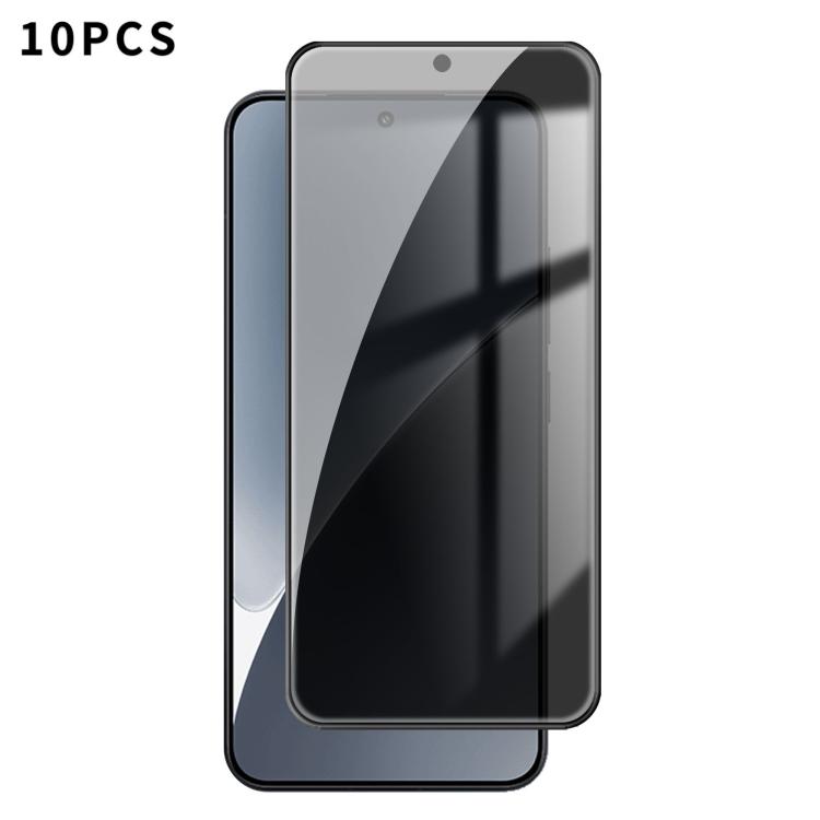 

For Xiaomi 15 10pcs Kalebol High-Aluminum Screen-Printed Full-Coverage Black-Border Privacy Tempered Glass Film