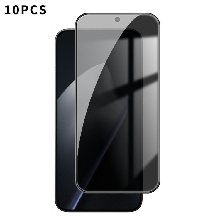 

For Xiaomi 15T Pro 10pcs Kalebol High-Aluminum Screen-Printed Full-Coverage Black-Border Privacy Tempered Glass Film