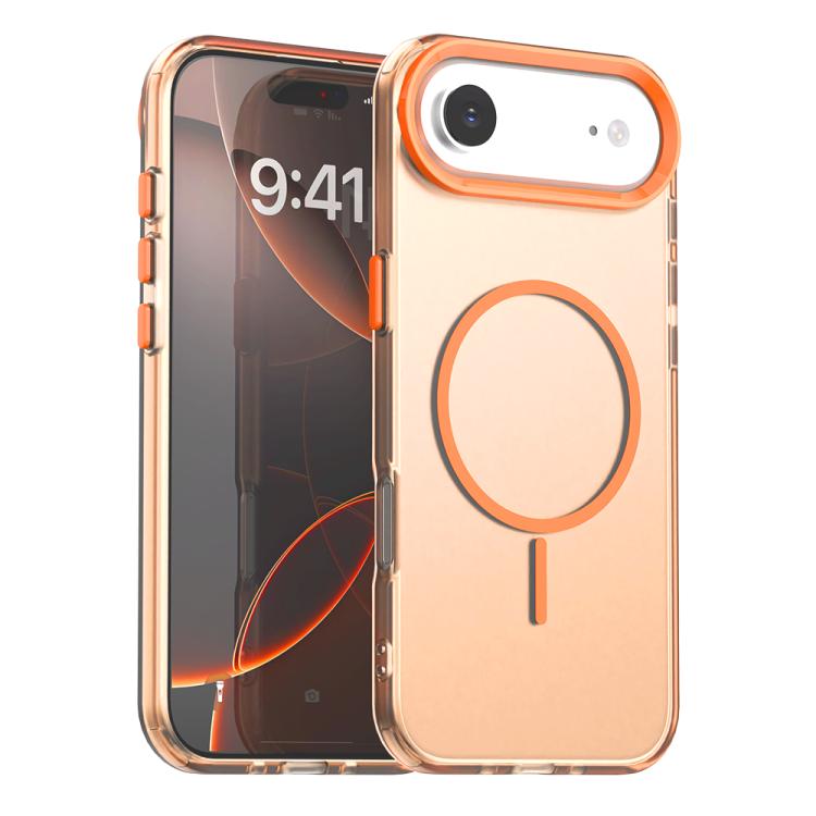 

For iPhone Air Candy Fine Circle Magsafe PC Hybrid TPU Phone Case(Orange)