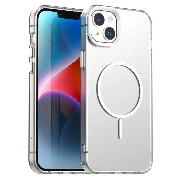 

For iPhone 13 Candy Fine Circle Magsafe PC Hybrid TPU Phone Case(White)