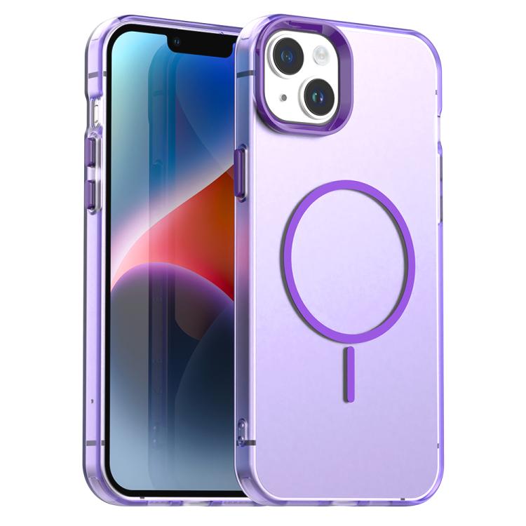 

For iPhone 13 Candy Fine Circle Magsafe PC Hybrid TPU Phone Case(Purple)