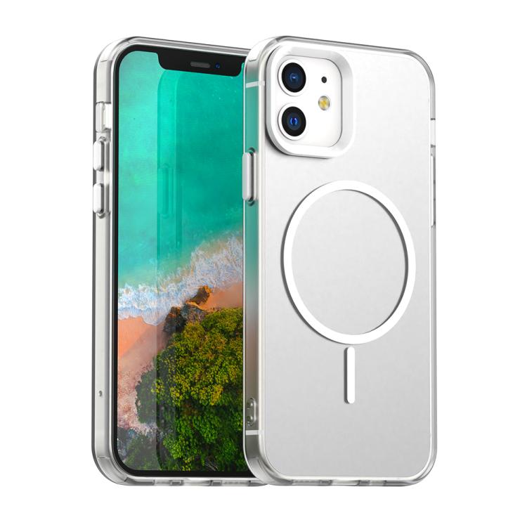 

For iPhone 12 Candy Fine Circle Magsafe PC Hybrid TPU Phone Case(White)