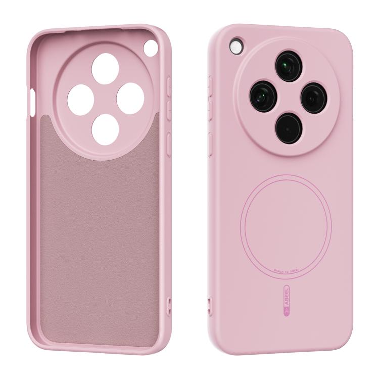 

For OPPO Find X8 ABEEL Skin-friendly Feel Magsafe Liquid Silicone Phone Case(Pink)