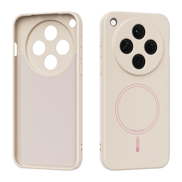 

For OPPO Find X8 ABEEL Skin-friendly Feel Magsafe Liquid Silicone Phone Case(Yellow)