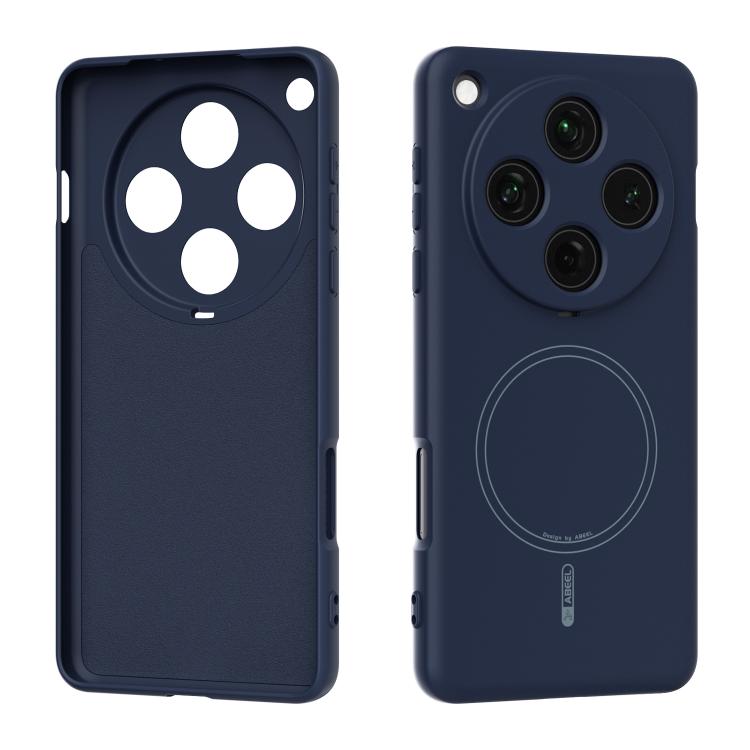 

For OPPO Find X8 Pro ABEEL Skin-friendly Feel Magsafe Liquid Silicone Phone Case(Blue)