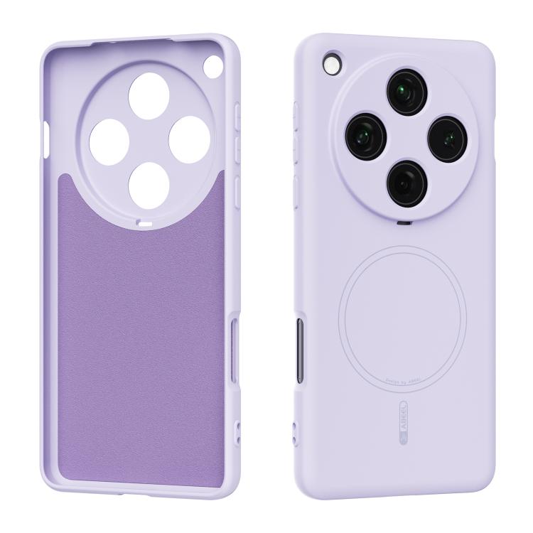 

For OPPO Find X8 Pro ABEEL Skin-friendly Feel Magsafe Liquid Silicone Phone Case(Lilac Purple)