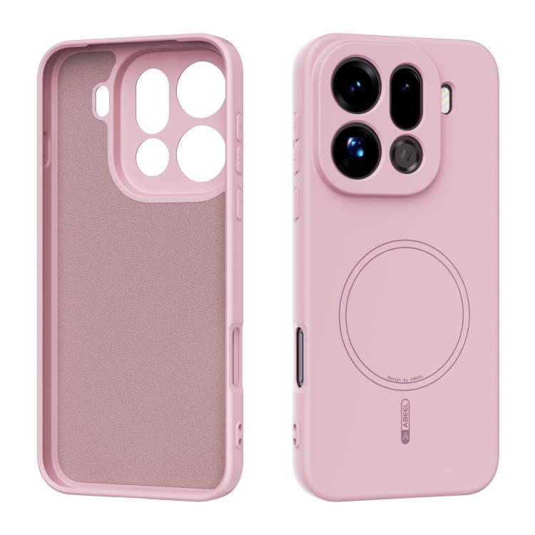 

For OPPO Find X9 Pro ABEEL Skin-friendly Feel Magsafe Liquid Silicone Phone Case(Pink)