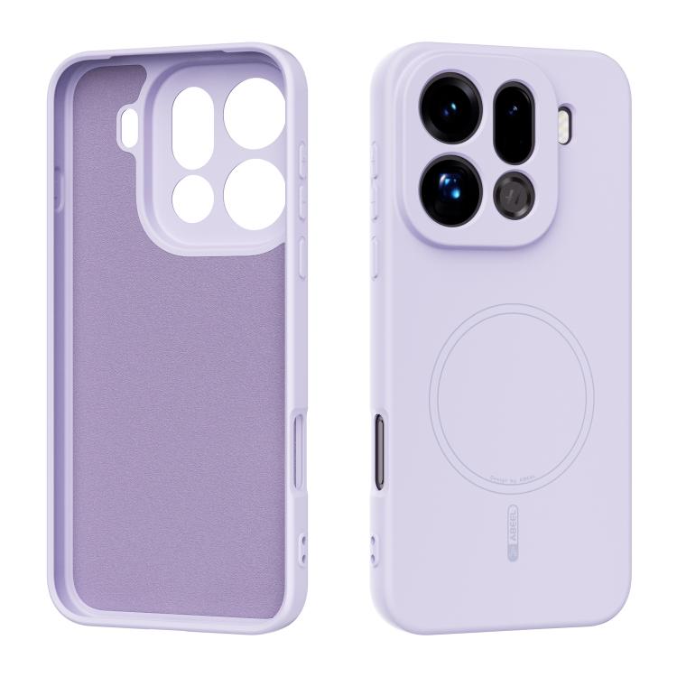 

For OPPO Find X9 Pro ABEEL Skin-friendly Feel Magsafe Liquid Silicone Phone Case(Lilac Purple)