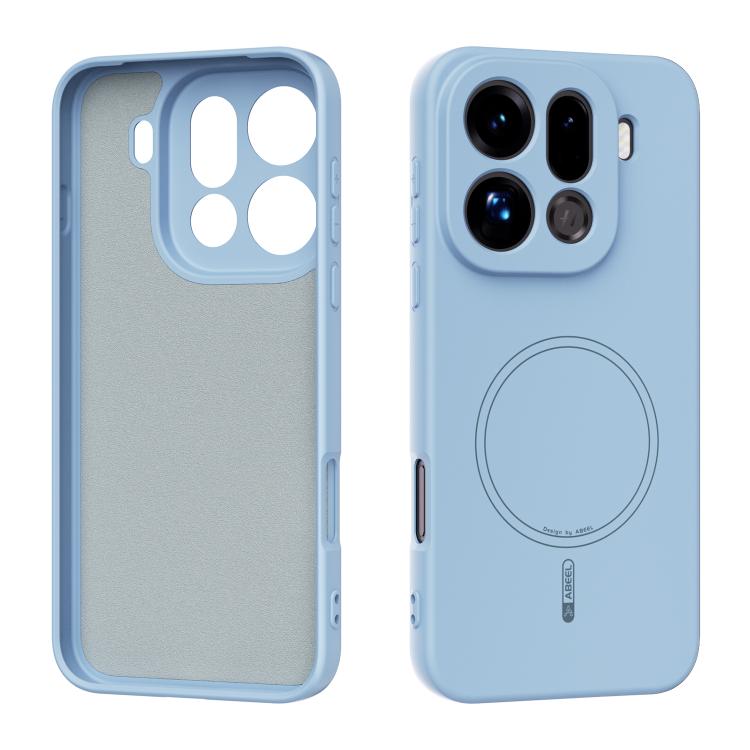 

For OPPO Find X9 Pro ABEEL Skin-friendly Feel Magsafe Liquid Silicone Phone Case(Sky Blue)