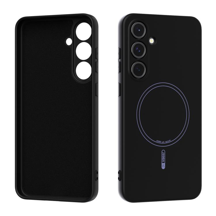 

For Samsung Galaxy S24 5G ABEEL Skin-friendly Feel Magsafe Liquid Silicone Phone Case(Black)