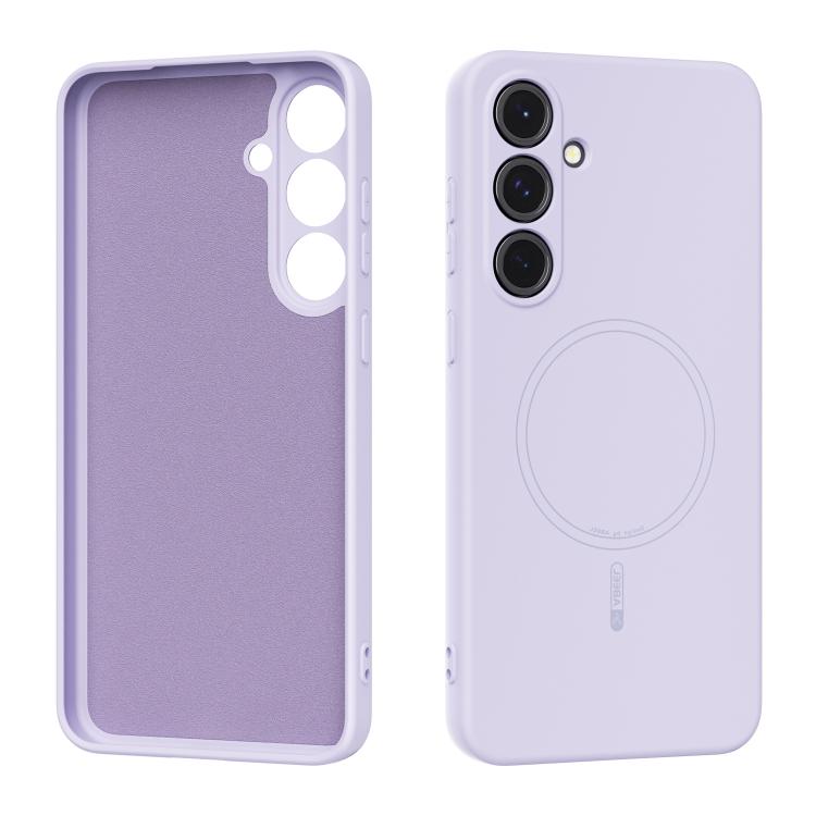 

For Samsung Galaxy S24+ 5G ABEEL Skin-friendly Feel Magsafe Liquid Silicone Phone Case(Lilac Purple)