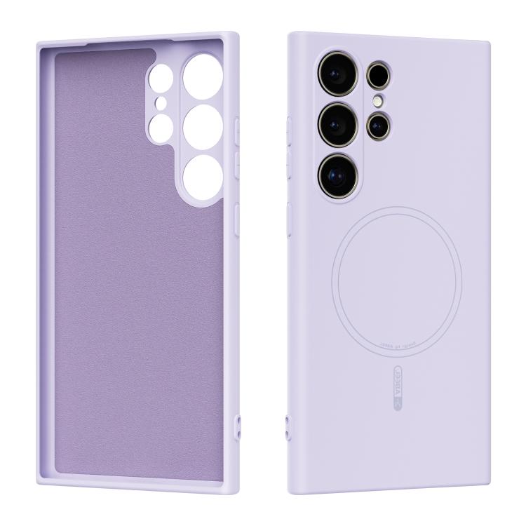 

For Samsung Galaxy S24 Ultra 5G ABEEL Skin-friendly Feel Magsafe Liquid Silicone Phone Case(Lilac Purple)