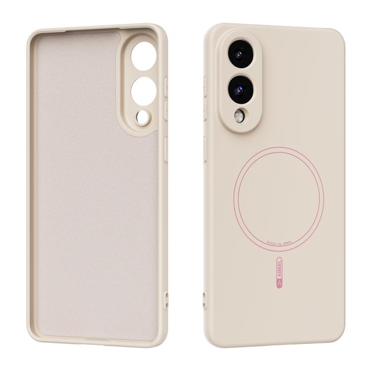 

For Samsung Galaxy S25 Edge 5G ABEEL Skin-friendly Feel Magsafe Liquid Silicone Phone Case(Yellow)