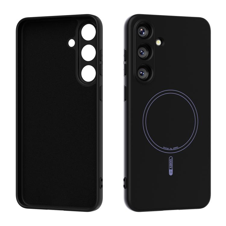 

For Samsung Galaxy S25+ 5G ABEEL Skin-friendly Feel Magsafe Liquid Silicone Phone Case(Black)
