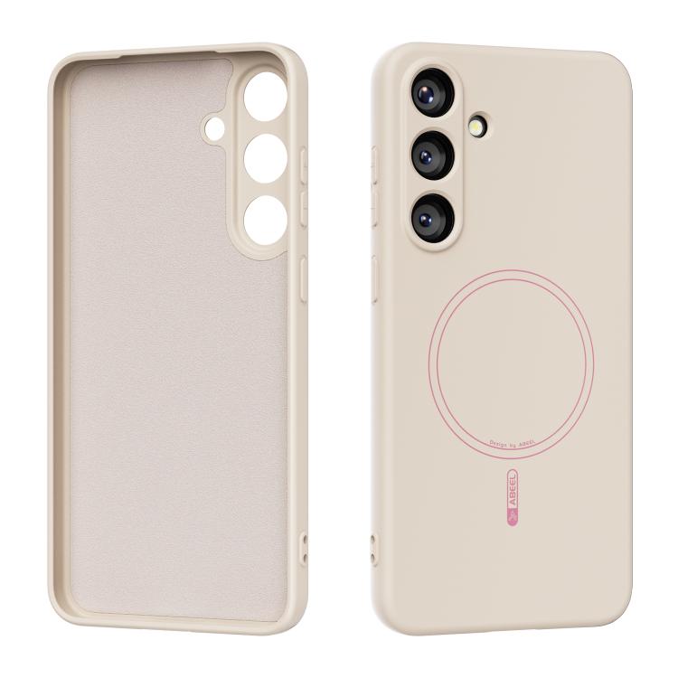 

For Samsung Galaxy S25+ 5G ABEEL Skin-friendly Feel Magsafe Liquid Silicone Phone Case(Yellow)