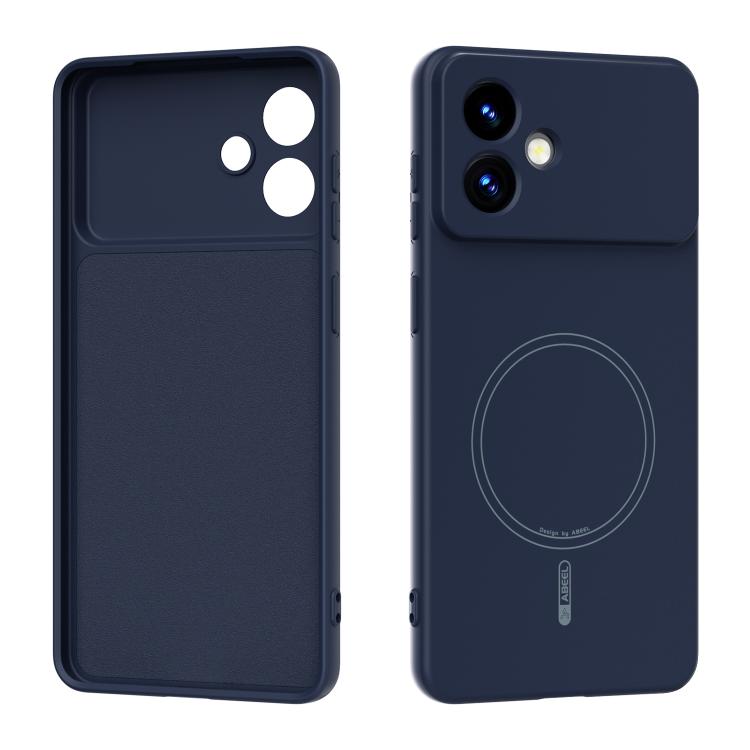 

For Samsung Galaxy S26 Edge 5G ABEEL Skin-friendly Feel Magsafe Liquid Silicone Phone Case(Blue)