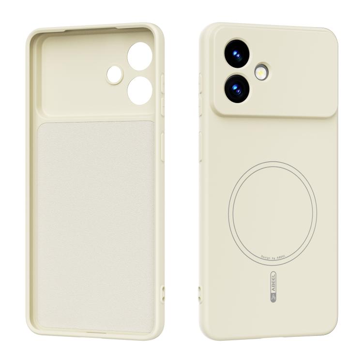 

For Samsung Galaxy S26 Edge 5G ABEEL Skin-friendly Feel Magsafe Liquid Silicone Phone Case(Yellow)