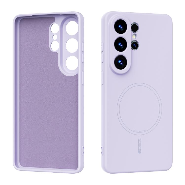 

For Samsung Galaxy S26 Ultra 5G ABEEL Skin-friendly Feel Magsafe Liquid Silicone Phone Case(Lilac Purple)