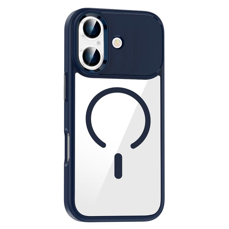 

For iPhone 17 MagSafe Anti-fingerprint Highly Transparent PC Phone Case(Dark Blue)