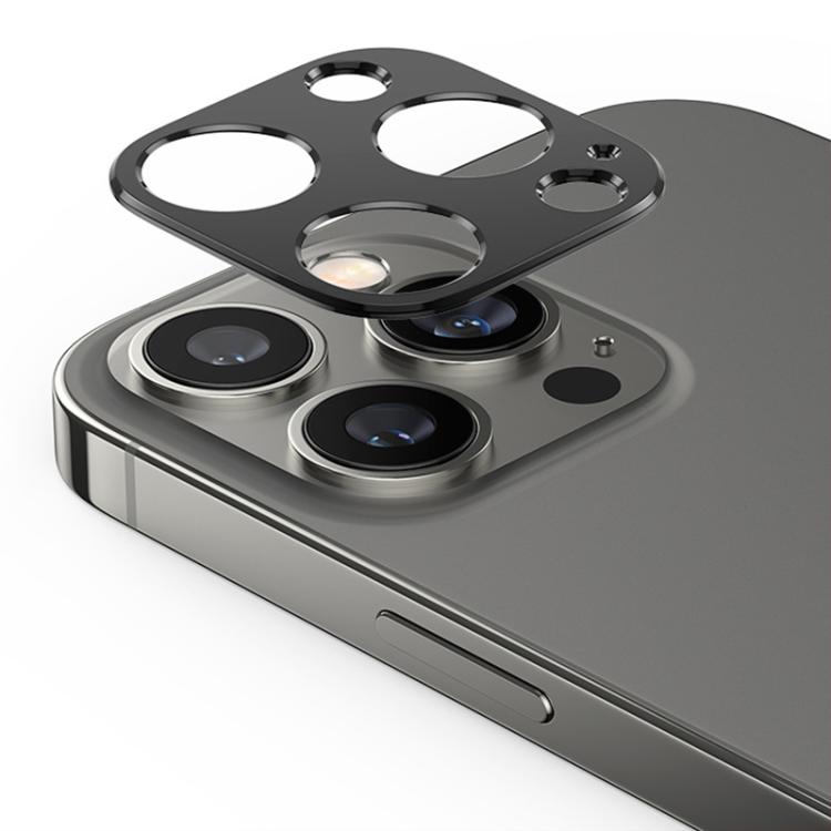 

For iPhone 14 Pro / 14 Pro Max XDCASE Titanium Alloy Hollow Camera Lens Protector(Black)