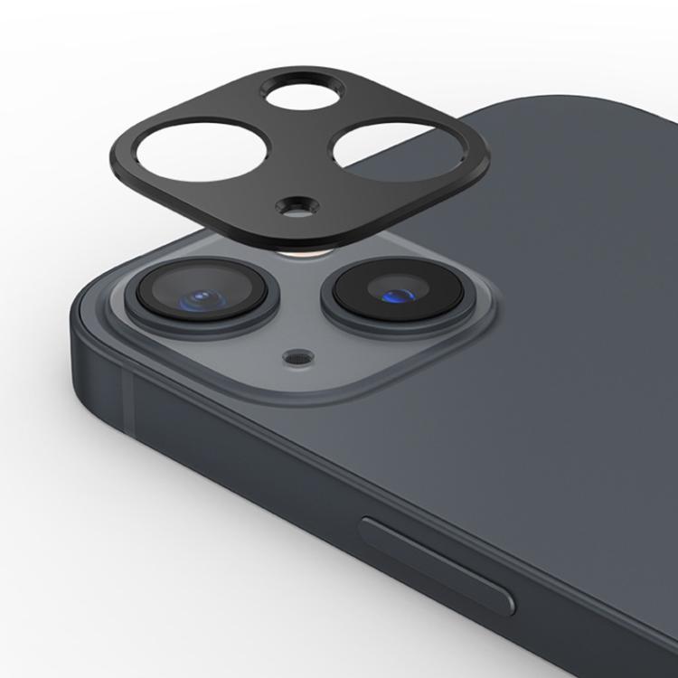 

For iPhone 14 / 14 Plus XDcase Titanium Alloy Hollow Camera Lens Protector(Black)