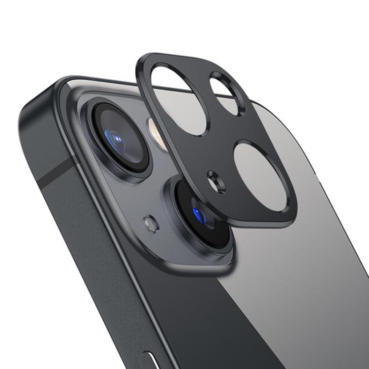 For iPhone 13 / 13 mini XDCASE Titanium Alloy Hollow Camera Lens Protector(Black)