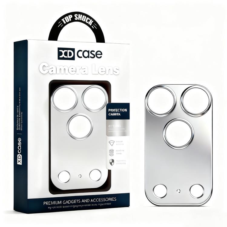 

For iPhone 17 Pro XDcase Titanium Alloy Hollow Camera Lens Protector(Silver)