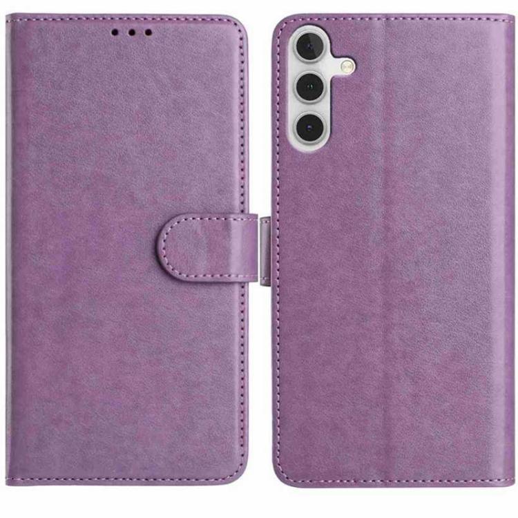 

For Samsung Galaxy S25 FE 5G Lambskin 8-card Slot Leather Phone Case(Purple)