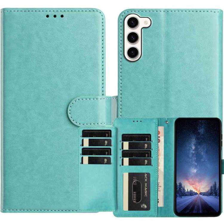 

For Samsung Galaxy S23 5G Lambskin 8-card Slot Leather Phone Case(Green)